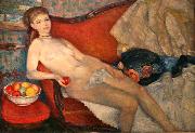 William Glackens Nude with Apple oil on canvas